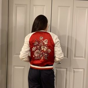 Red romper with details